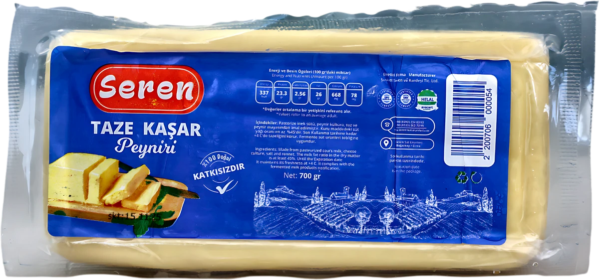 Seren Taze Kaşar Peyniri ambalajı
