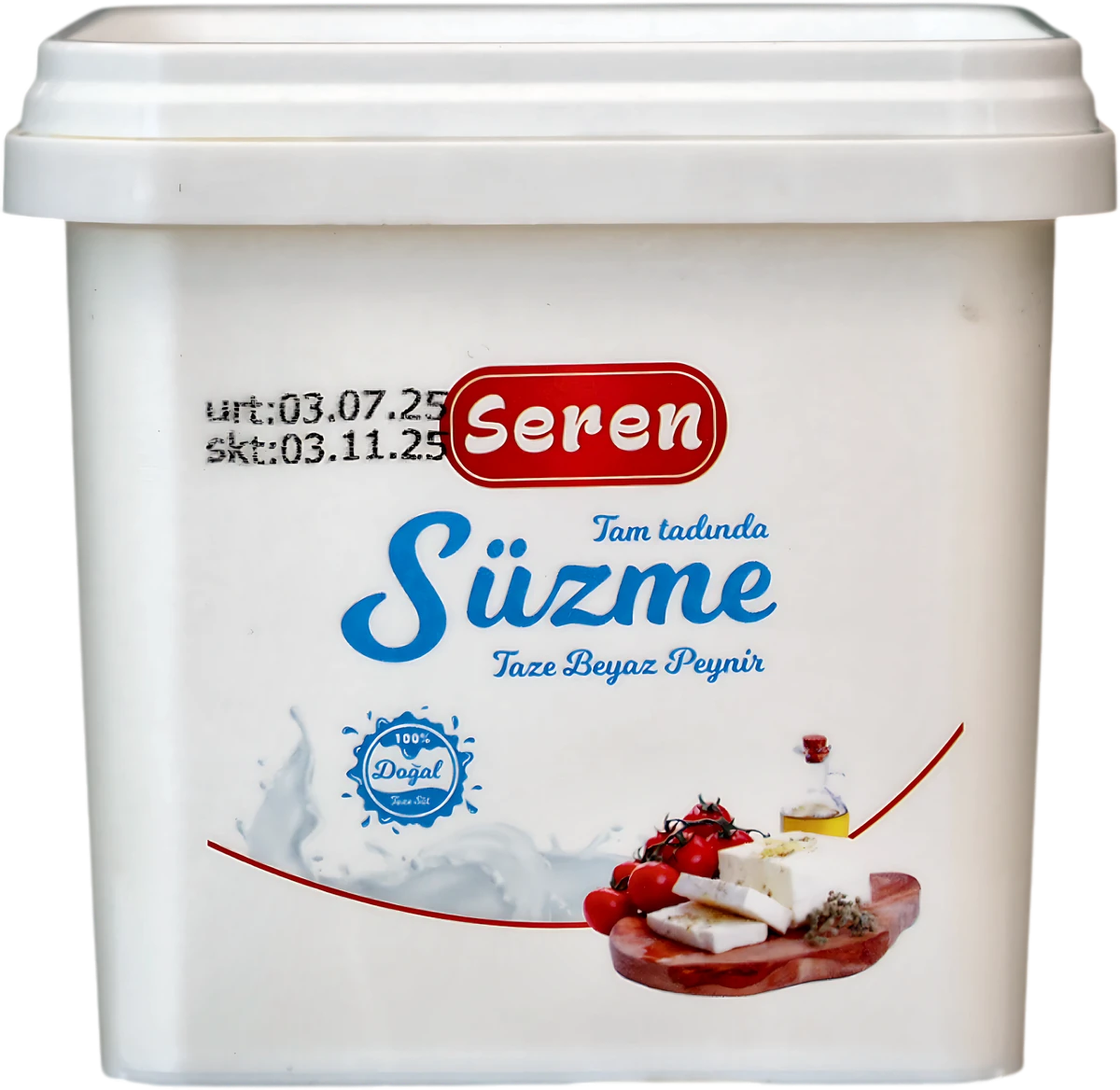 Seren Taze Süzme Beyaz Peynir ambalajı